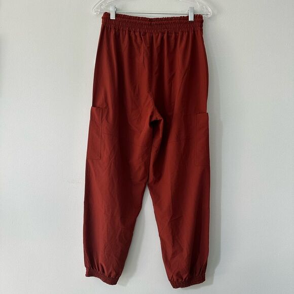 Old Navy Extra High-Waisted StretchTech Rust Cargo Jogger Gym Pants size Small - Picture 4 of 14
